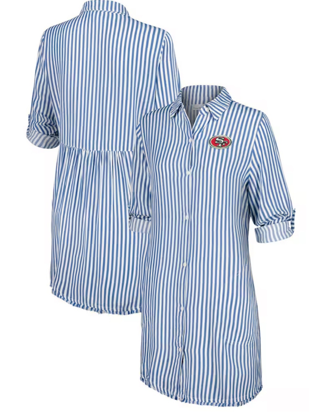 SF 49ers Tommy Bahama Women’s Chambray Stripe Cover Up